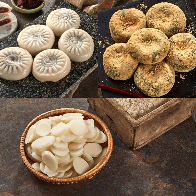 우리떡선물세트2호(떡국떡1kg+쑥콩떡1kg+앙꼬절편1kg)